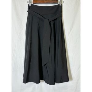 Belle Poque Women's High Waisted A-Line Swing Skirt Tie Waist Pockets Size L